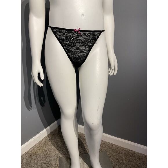 cacique lingerie Babydoll Dress And Thong Panties Black Lace Size 18/20 Sexy - Picture 6 of 9